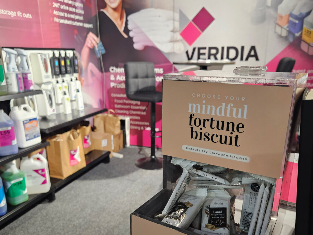 Mindful fortune biscuits at the Veridia NoVacancy stand